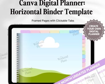 Canva Frame PLR Planer Binder Vorlage, Digitaler Planer Kommerzielle Nutzung, Erstellen Sie Ihren eigenen benutzerdefinierten Digitalen Planer, bearbeitbares Canva Mockup