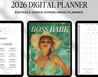 Digital Planner 2026, MRR PLR Undated, Planner Master Resell Rights, Plr Planner, Plr Journal, Resell Planners, Canva template dfy