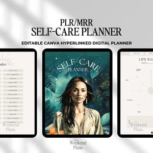 PLR Self Care Digital Planner, dfy Undated, MRR Master Resell Rights, Plr Journal, Resell, Notebook, Digital Products, Canva Template