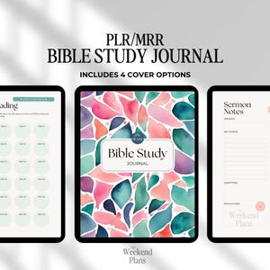 PLR Bible Study Journal Resell Rights, MRR, Master Resell Rights, Done For You, Digital Planner, Christian, Canva Template, Gratitude, DFY