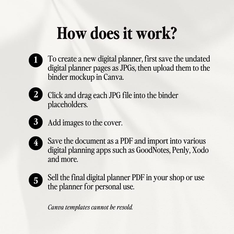 Canva Frame PLR Planner Binder Template, Digital Planner Commercial Use