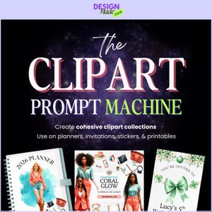 Clipart Prompt Generator für Etsy Verkäufer, benutzerdefiniertes Chat Gpt, Clipart Bundles erstellen, digitale Planer Grafiken erstellen