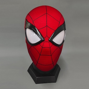 Mascara Spiderman Headgear Mask Cosplay Moving Eyes Electronic Mask Spider  Man 1:1 Remote Control Elastic Toys Adults Kids Gift