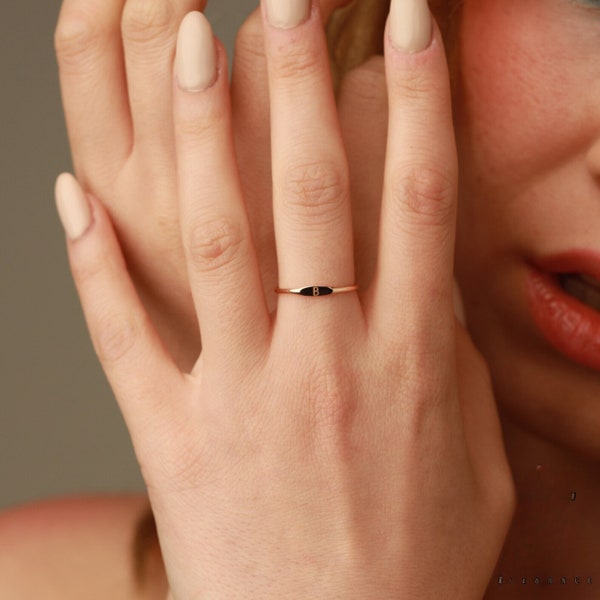 Letter Ring - Etsy