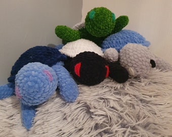 Ten inch custom crochet turtles