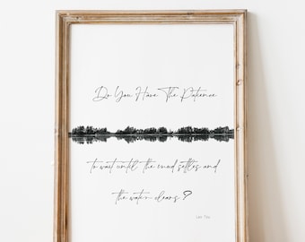 Lao Tzu Quote Print, Minimalist Wall Art (Digital Download)