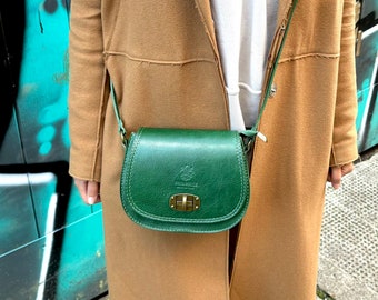 Vintage Leather Crossbody Designer Bag, M0851 Purse