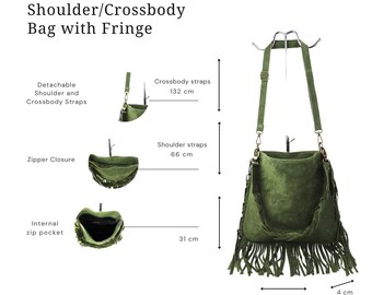 ★EMIS★ SUEDE SHOULDER BAGGREEN m1037_1334946 ON HAND] Large Hobo Bag in Suede Moss – GVN