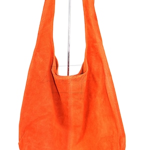 Orange suede bag deals