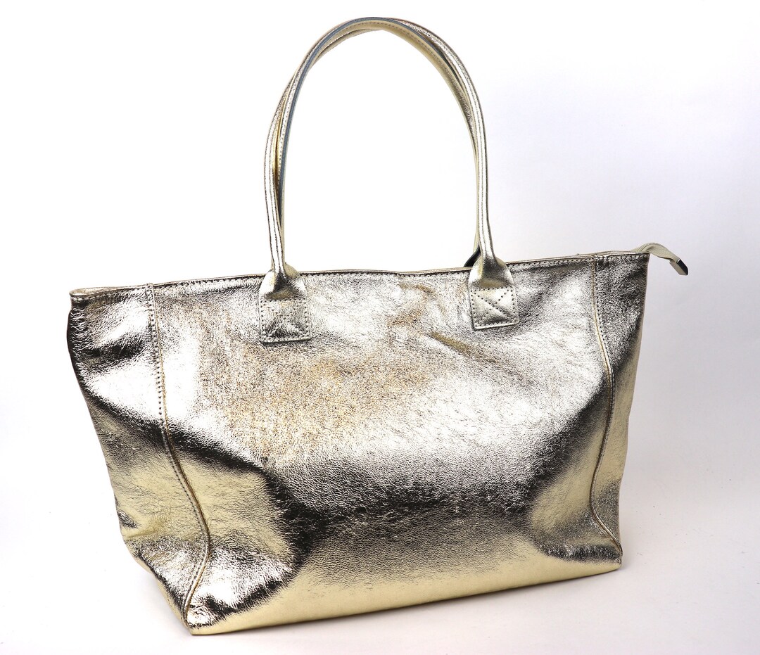 Intrecciato Leather Shoulder Bags - Gold main image 0