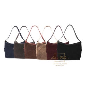 Borsa Hobo In Pelle Scamosciata Vegan Intrecciata A Mano - Tracolla Regolabile - Perfetta Per Lavoro, Shopping, Regalo Donna