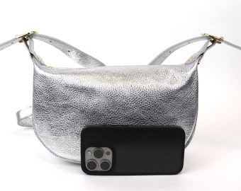 ショルダーバッグ・ポシェット HAHARCHIVE Hybrid Messenger Bag Silver Hybrid Messenger Bag - Silver | HAH ARCHIVE | Wolf & Badger