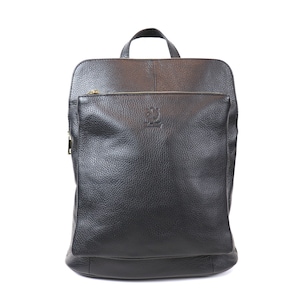 Handmade Versatile Italian Pebbled Leather Backpack Black Casual Backpack Handcrafted Backpack Women's Leather Rucksack Everyday Backpack