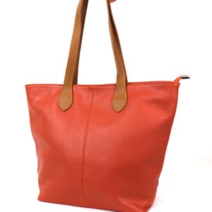 Schultertasche aus Italienischem Leder mit Griff Handgefertigt aus Leder Shopper Top Griff Handtasche Elegante Damen Große Tasche Geschenk für Sie