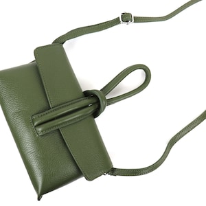 Olivgrün Italienische Lederhandtasche mit Abnehmbaren Riemen Handgefertigte Leder Vielseitige Clutch Top Griff Tasche Elegante Damen Crossbody Tasche