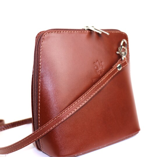 Small Dark Tan Italian Leather Handbag With Detachable Straps Handmade Leather Crossbody Bag Classic Brown Handbag Elegant Women s Handbag Etsy