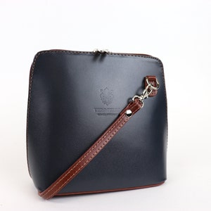 Dunkelgrau-gefärbte Echt-Italienische Lederhandtasche mit Abnehmbaren Riemen Handgemachte Leder Umhängetasche Klassische Schwarze Handtasche Elegante Damentasche