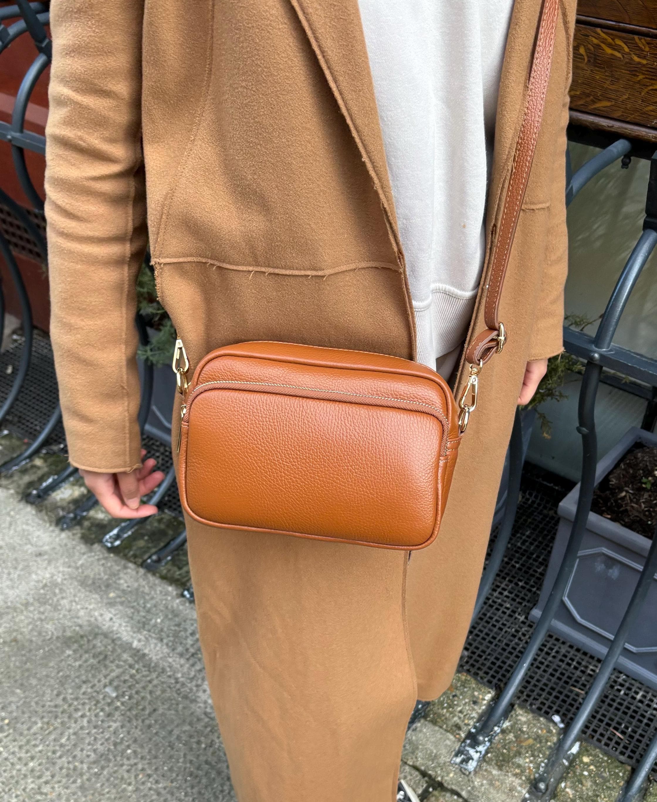 Soft Genuine Leather Crossbody Bag For Women – Adjustable Strap, Multiple Pockets, On-the-Go Shoulder Purse