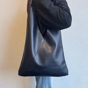 Große Marine Echtleder Hobo Tasche Alltag Praktische Leder Einkaufstasche Unisex Große Schultertasche Geschenk Für Sie und Ihn Stilvolle Schultasche
