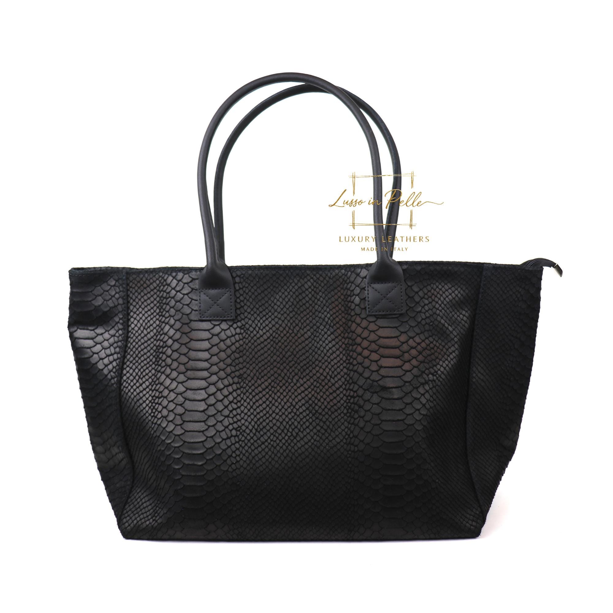 YOUR EVERYDAY SQUARE MINI ON THE GO! ANTEPRIMA/MISTO  Anteprima Made in Italy Snake Leather Small Tote Bag Zipper Closure main image 1
