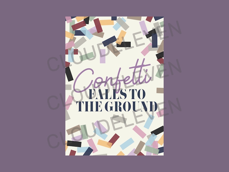 Long Live Confetti Taylor Swift Digital Download Poster Etsy