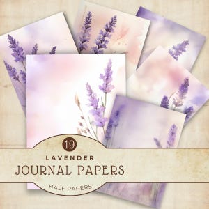 Papiers de scrapbooking numériques lavande rêveur, lot de papiers imprimables Aurora Opal, décoration scrapbooking pastel, accessoires pour fabrication de cartes