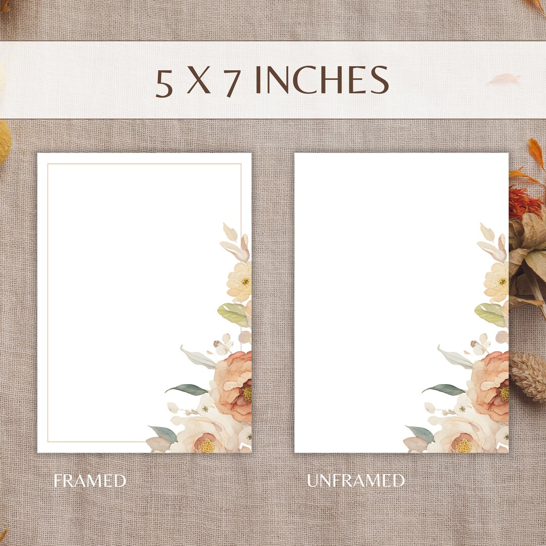 Editable Autumn Flower Card, Printable Invitation Template, Instant ...