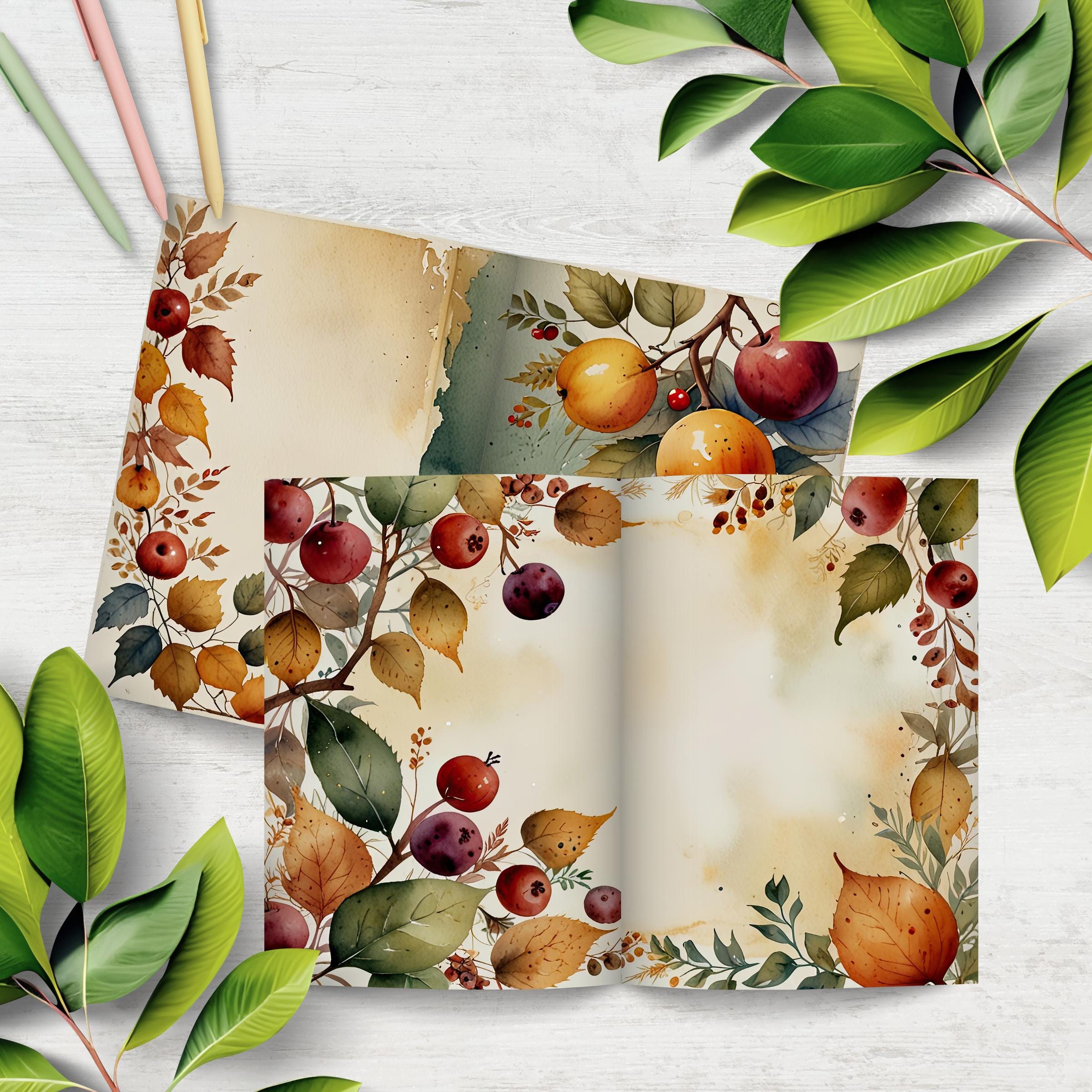 Harvest Festival Digital Papers, Autumn Scrapbook Supply, Fall Season ...