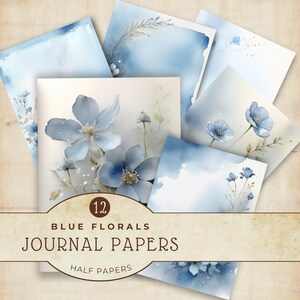 Dekorative Papiere für Junk Journal, Vintage Floral Digital Paper Pack, Cottagecore Scrapbook Seiten, Instant Download