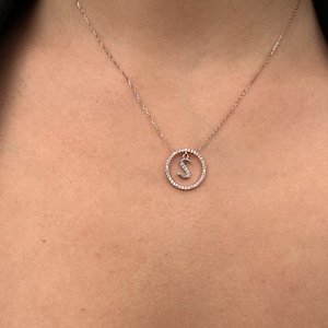 Collar con colgante de letra, collar personalizado con nombre, joyería, accesorio para mujer, inicial Individual, regalo hecho a mano para el día de la madre.
