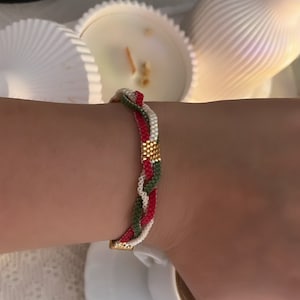 christmas/ Delica beads bracelet/boho seed bead flat bracelet/woven loom jewelry/Stylish Beaded Miyuki summer Bracelets Sets