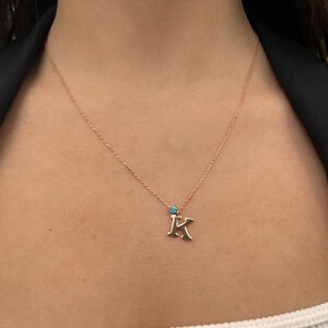 Collar de nombre de cuentas de mal de ojo - Collar inicial - Collar de letras personalizado - Regalos de madre - Regalos para ella- Regalo de cumpleaños - Collar -