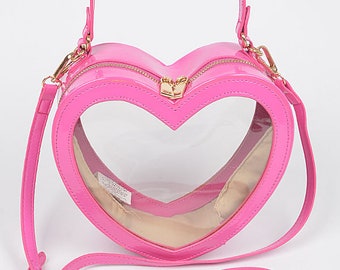 Heart Shape Transparent Novelty Purse