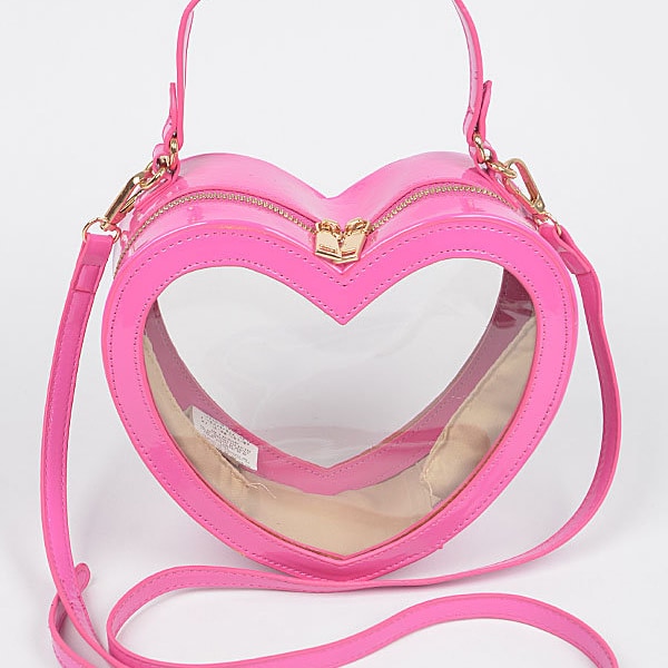 Heart Shape Transparent Novelty Purse