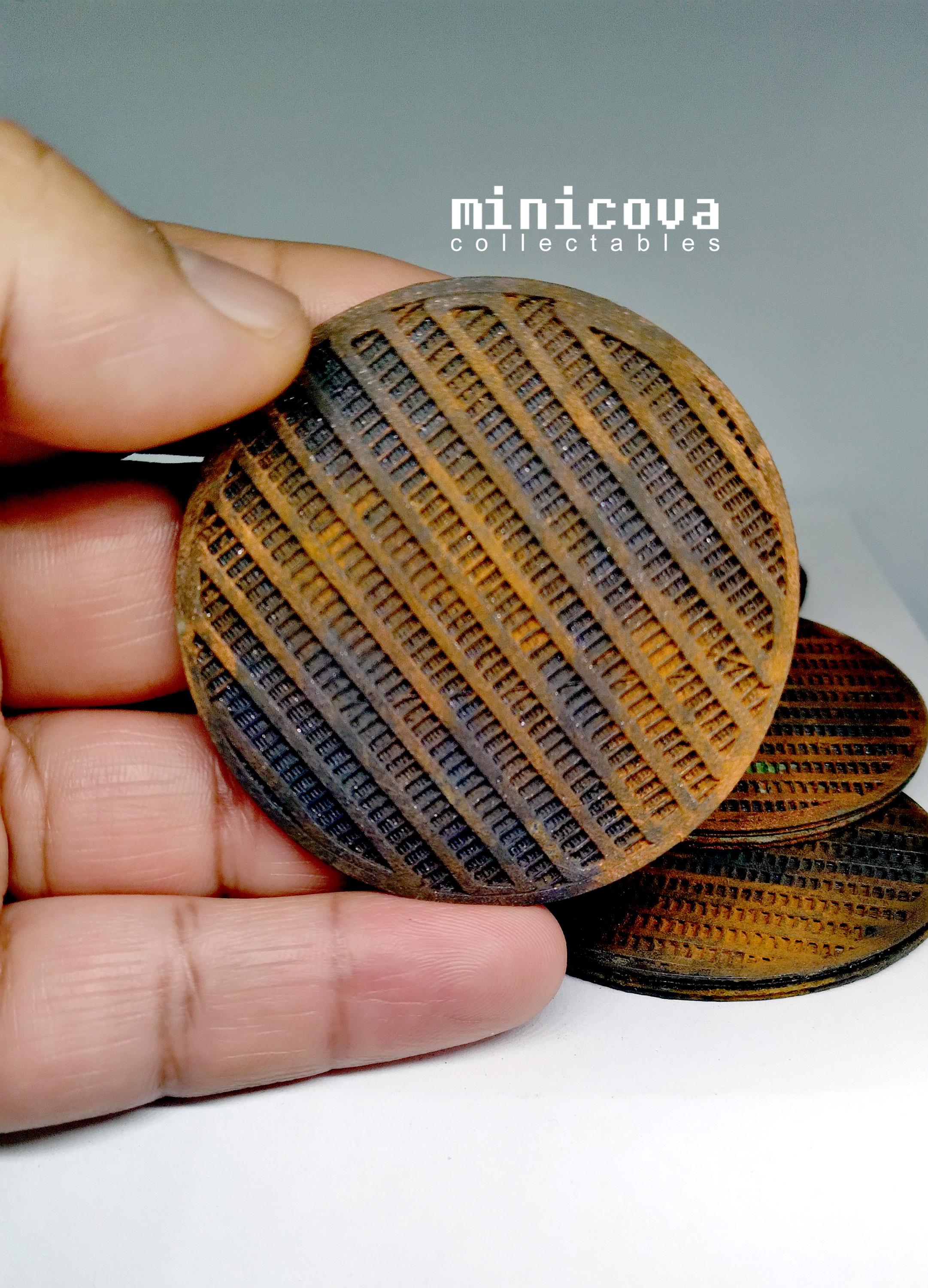 Mini City Sewer Plate - Rusted - Weathered - Diorama - Read DESCRIPTION before purchase