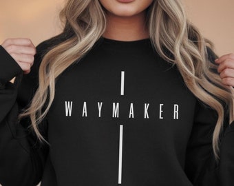 Christian Faith Sweatshirt Way Maker Crewneck Sweatshirt Religious Inspirational Gift Cozy Jesus Sweater Faith Based Apparel Star Seller