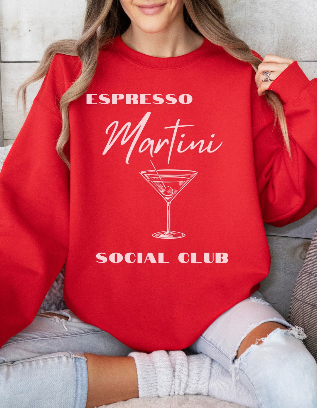 Tini Time Espresso Martini Social Club Crewneck Coffee Etsy