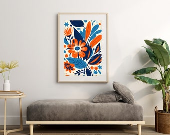 Henri Matisse Floral Art Print, Modern Abstract Flowers (Digital Download)