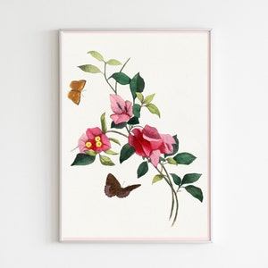 Botanical Plant,Botanical poster Printable, Flowers Poster, Botanical Prints Wildflower, Floral Wall Art, Vintage garden poster, Floral Art,