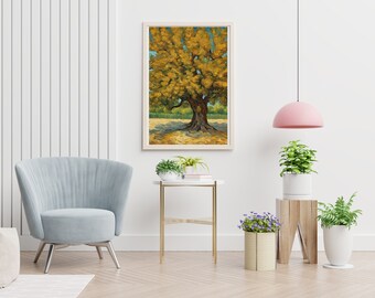 Van Gogh Oak Tree Poster, Impressionist Art Print (Digital Download)