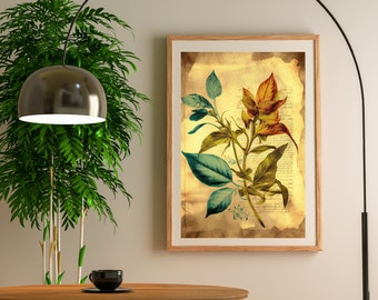Vintage Botanischer Garten Druck, Wildblumen Poster (Digitaler Download)