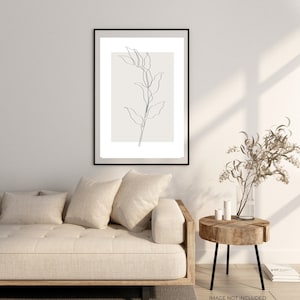 Neutral Wall Art Prints,Botanical Line Art Printable,boho wall decor, minimalist decor, Fine Line floral,bedroom decor, living room wall art