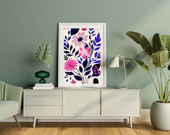 Henri Matisse Floral Art Print, Modern Wall Art (Digital Download)