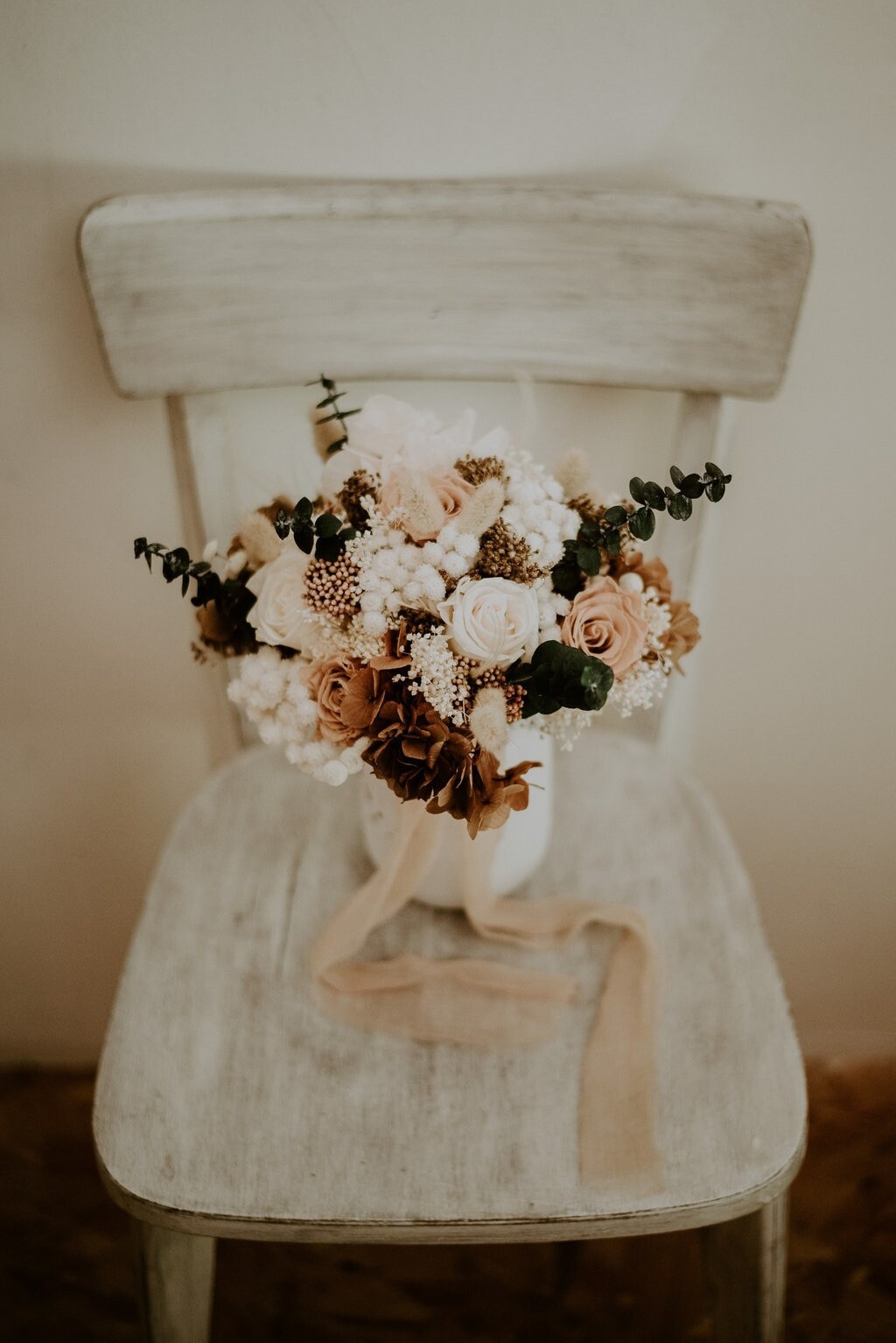Bouquet de mariée en fleurs séchées sur mesure, bouquet romantique ...