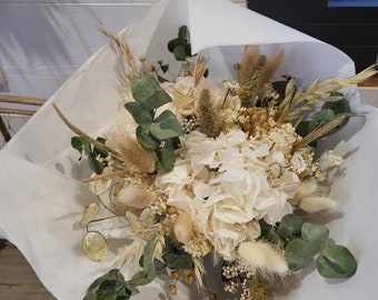 Handgemaakt droogbloemenboeket, bruidsboeket of voor woondecoratie