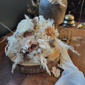 Custom-made dried flower bridal bouquet, romantic bouquet, boho bouquet
