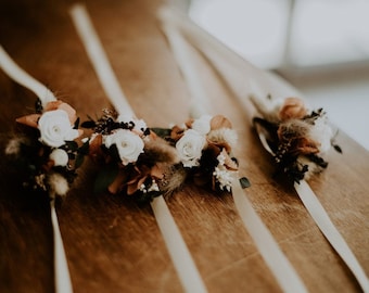 Gedroogde bloemenarmband, gepersonaliseerd accessoire voor bruiloften en feesten