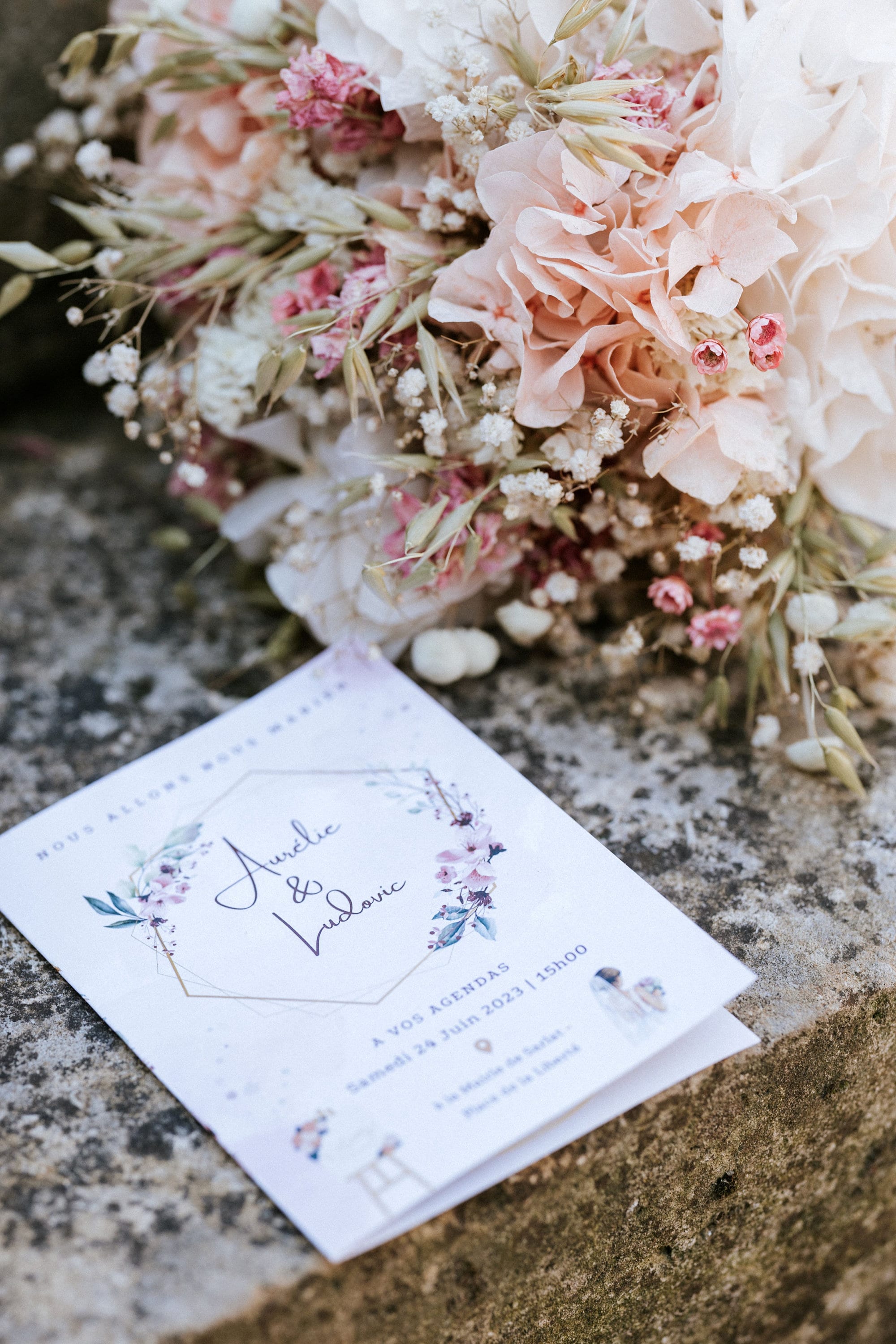 Bouquet de mariée en fleurs séchées sur mesure, bouquet romantique ...
