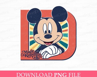 Retro Mouse Magical Kingdom PNG, Family Vacation (Instant Download)