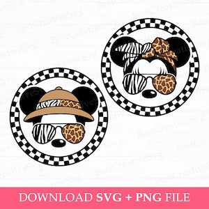 Bundle Safari Tour Svg, Mouse and Friend Safari Trip Svg, Family Safari Svg, Animal Kingdom Svg, Couple Safari Svg, Png Svg Files For Print